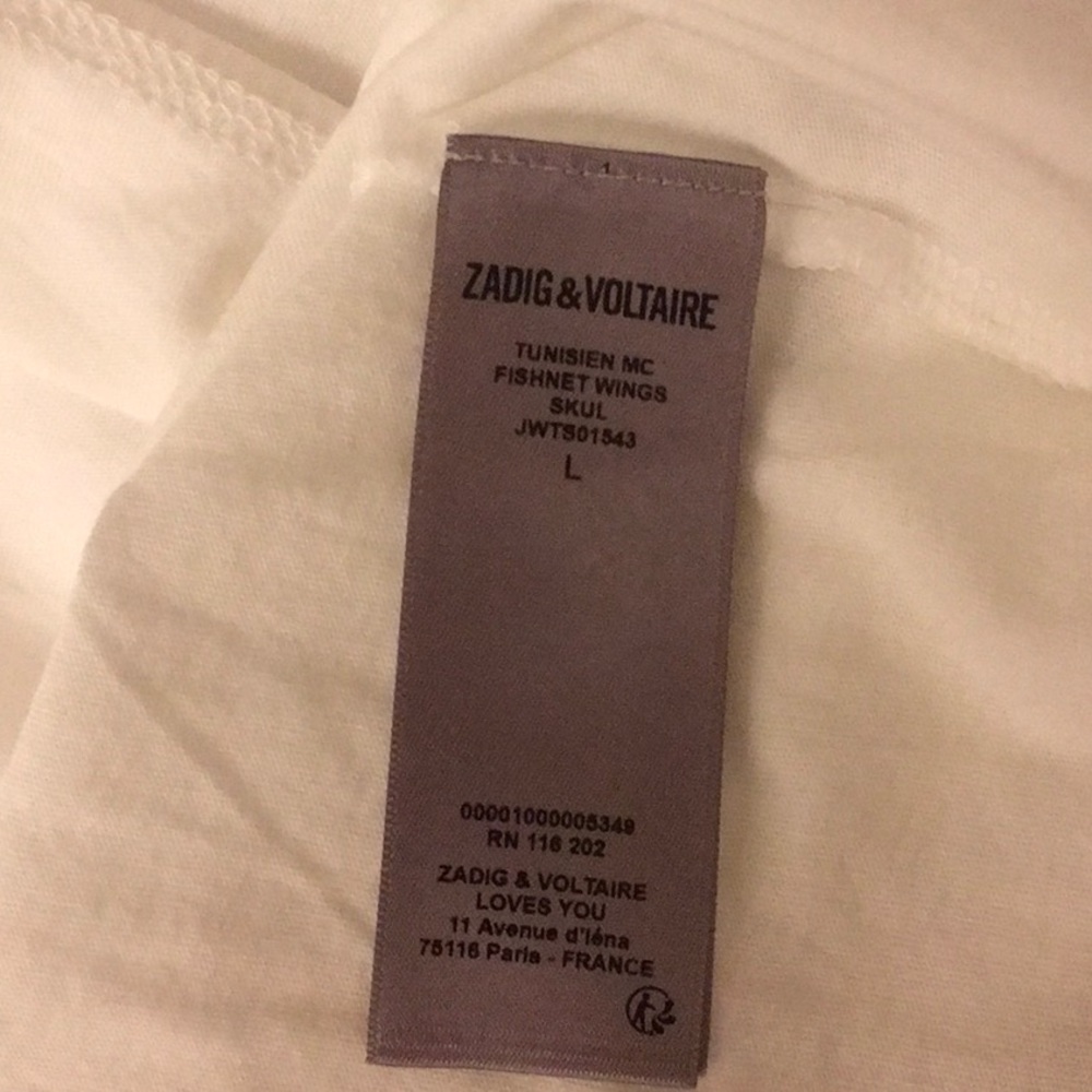 NWT Zadig & Voltaire White Skull Tshirt - Picture 8 of 8